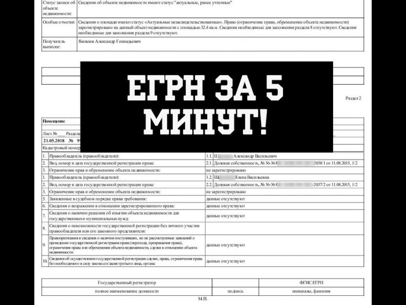 Как получить выписку из ЕГРН на квартиру в Московской области